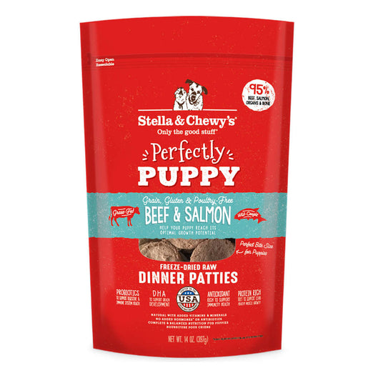 'BUNDLE DEAL': Stella & Chewy’s Perfectly Puppy Beef & Salmon Dinner Patties Grain-Free Freeze-Dried Raw Dog Food - Kohepets