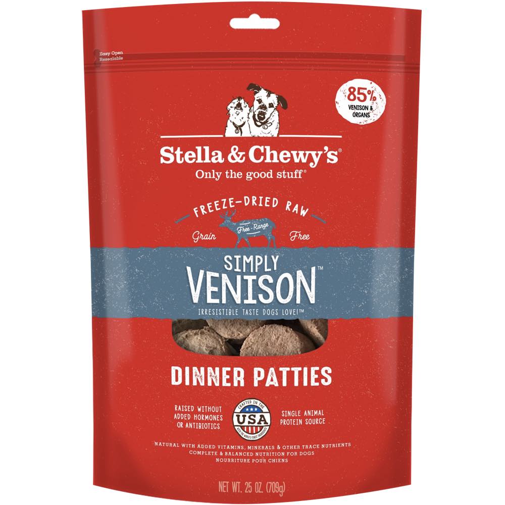 16% OFF ( Exp 8 Apr 21): Stella & Chewy’s Simply Venison Dinner Patties Freeze-Dried Dog Food 25oz - Kohepets