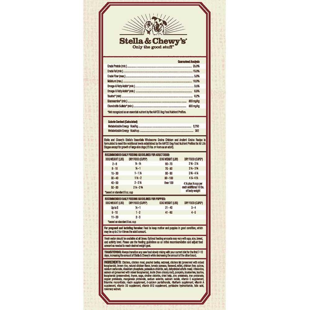 Stella & Chewy’s Stella’s Essentials Chicken & Ancient Grains Dry Dog Food - Kohepets
