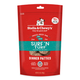 'BUNDLE DEAL': Stella & Chewy’s Surf ‘N Turf Dinner Patties Grain Free Freeze-Dried Raw Dog Food - Kohepets