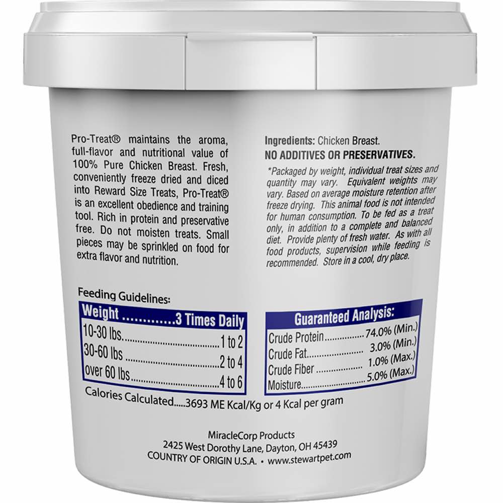 Stewart Pro-Treat Chicken Breast Freeze Dried Dog Treats (Tub) 3oz - Kohepets