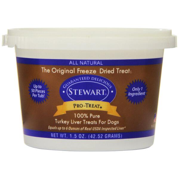 Stewart Pro-Treat Turkey Liver Freeze Dried Dog Treats (Tub) - Kohepets
