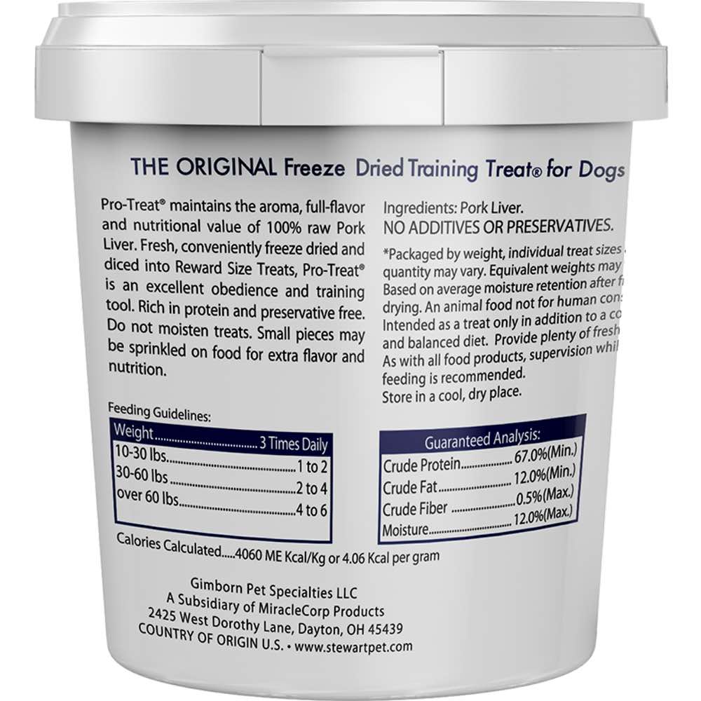 Stewart Pro-Treat Pork Liver Freeze Dried Dog Treats (Tub) - Kohepets