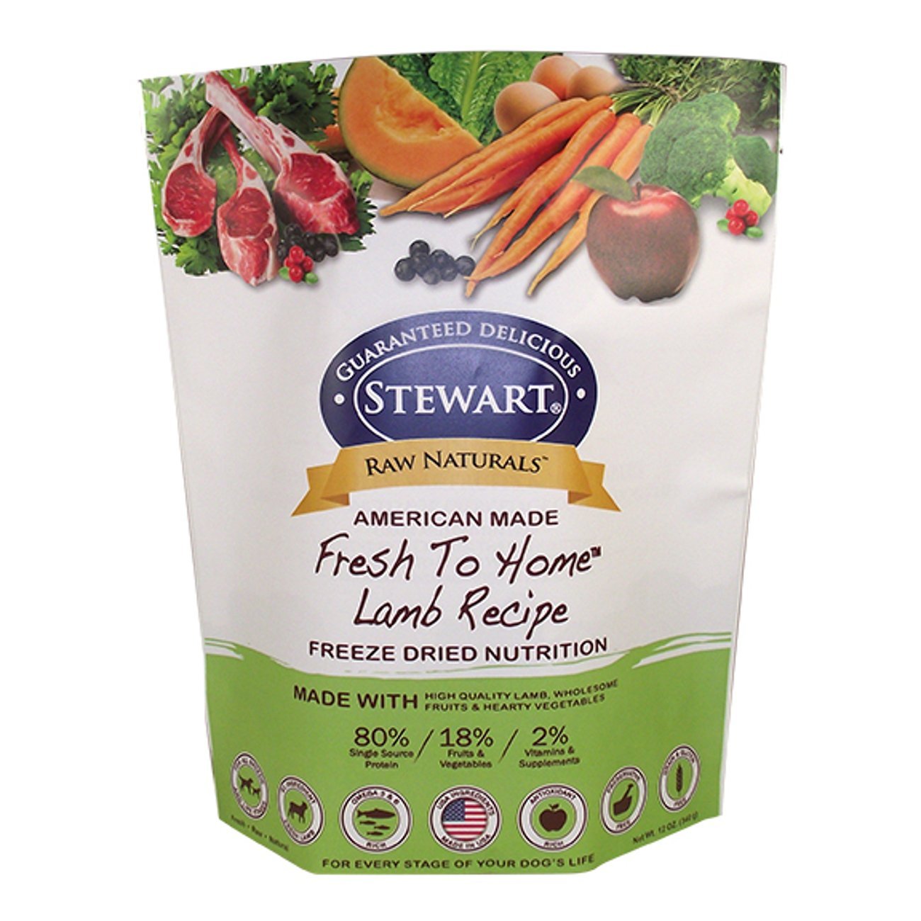 Stewart Raw Naturals Lamb Recipe Freeze-Dried Dog Food - Kohepets