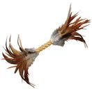 Kong Straw Cylinder With Feathers Cat Toy