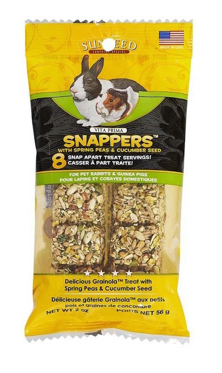 Sunseed Vita Prima Snappers With Spring Peas & Cucumber Seed For Small Animals 2oz - Kohepets