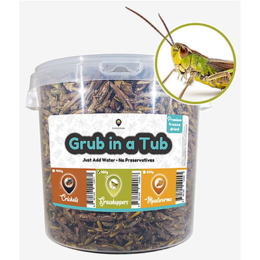 SuperGrubs Freeze-Dried Grasshoppers Small Pet Food 400g - Kohepets