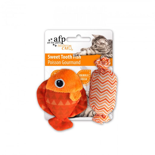 All For Paws Modern Cat Sweet Tooth Fish 2pk Cat Toy - Kohepets