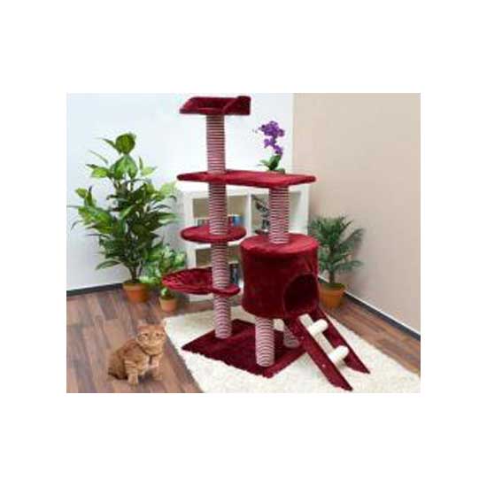 Sweety Red Velvet Manor Cat Post | Kohepets