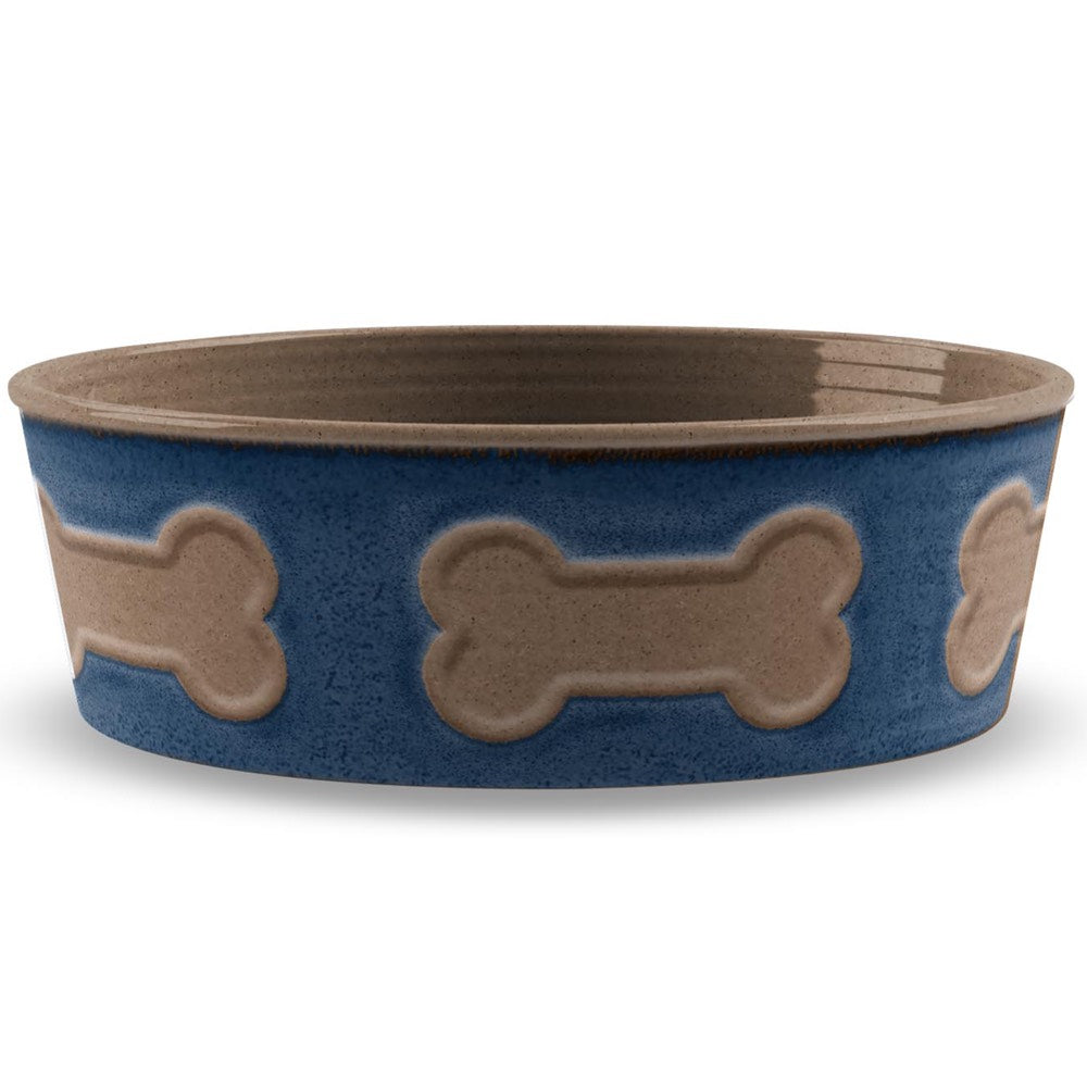 TarHong Bone Emboss Dog Bowl (Indigo)