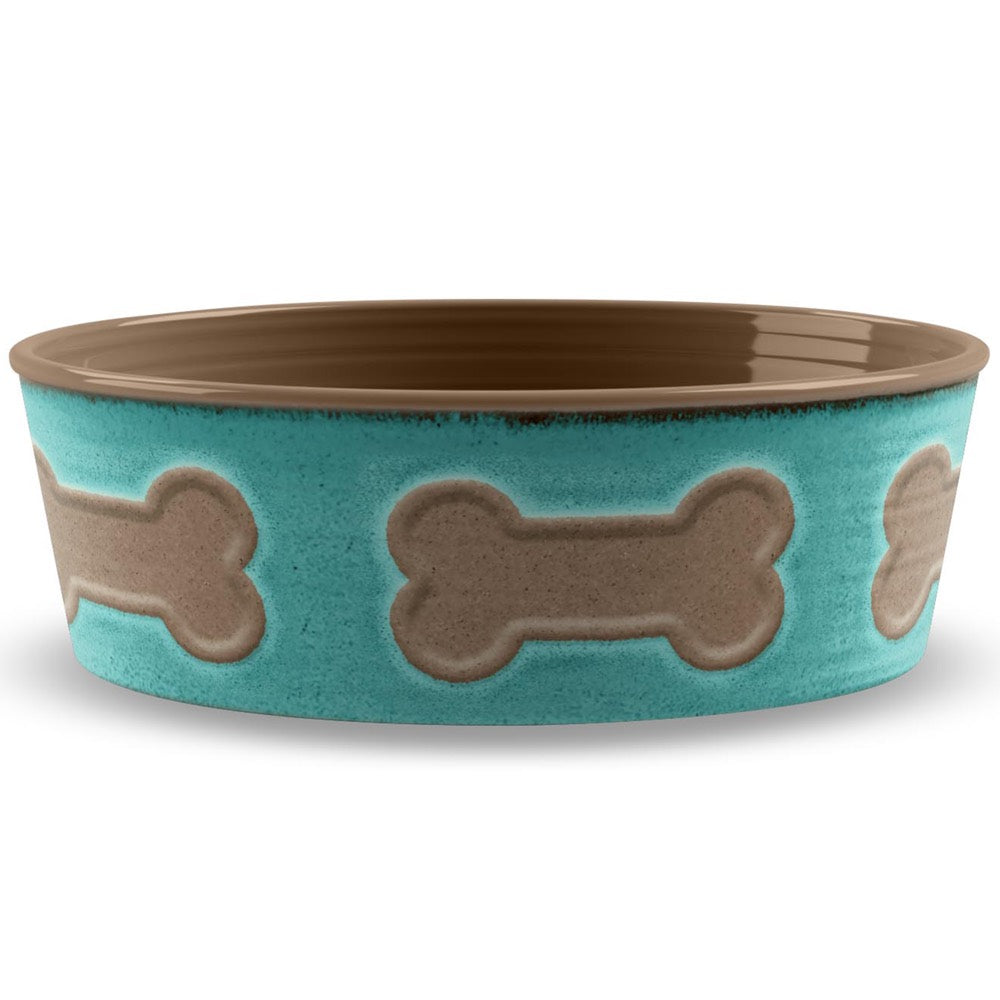TarHong Bone Emboss Dog Bowl (Teal)