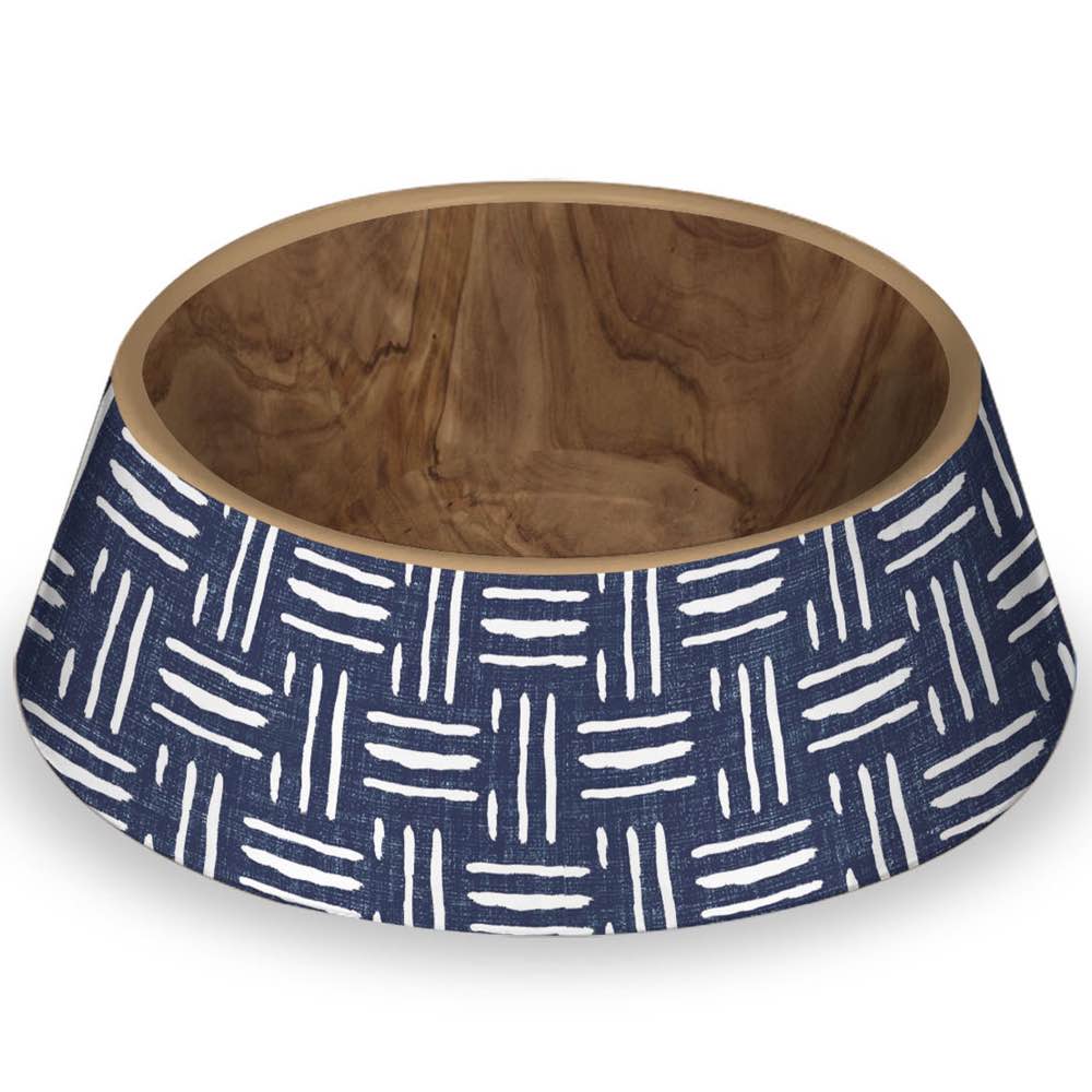 TarHong Indigo Oasis Double Wall Dog Bowl