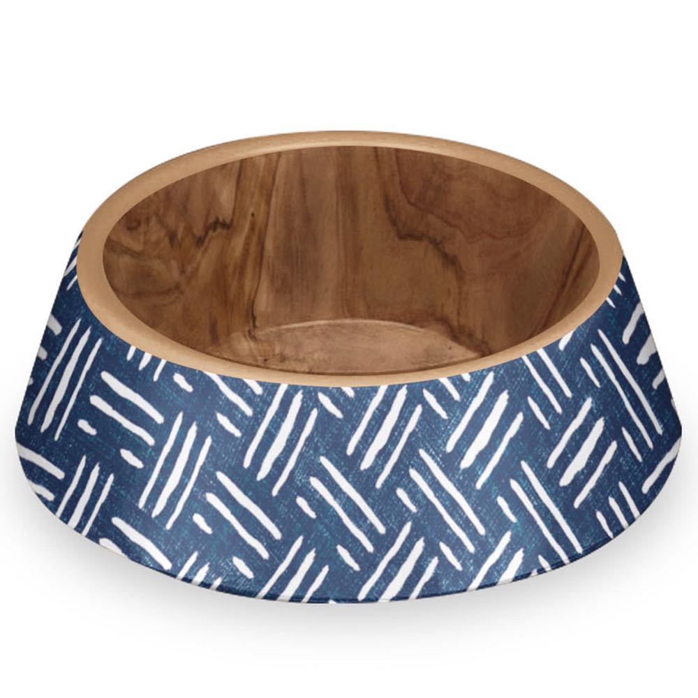 TarHong Indigo Oasis Double Wall Dog Bowl
