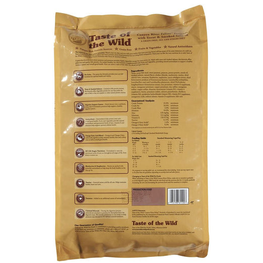 '50% OFF or FREE CANNED FOOD': Taste of the Wild Canyon River Grain Free Dry Cat Food - Kohepets