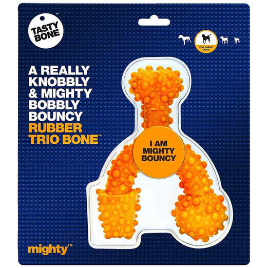 Tastybone Mighty Rubber Trio Bone Dog Toy - Kohepets
