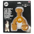 Tastybone Peanut Butter Flavoured Trio Nylon Bone Dog Toy
