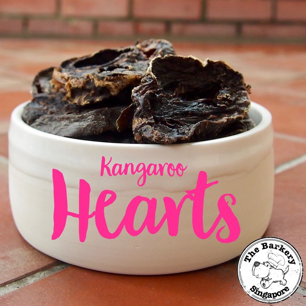 The Barkery Kangaroo Heart Dehydrated Grain-Free Dog Treats 100g