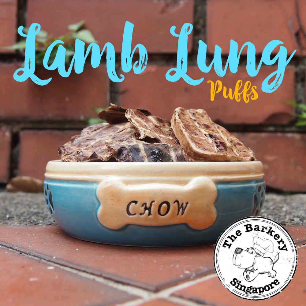 The Barkery Lamb Lungs Puffs Dehydrated Dog Treats 50g