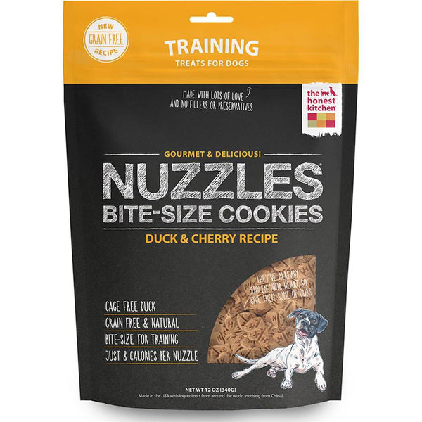 The Honest Kitchen Nuzzles BiteSize Cookies Duck & Cherry Dog Treats