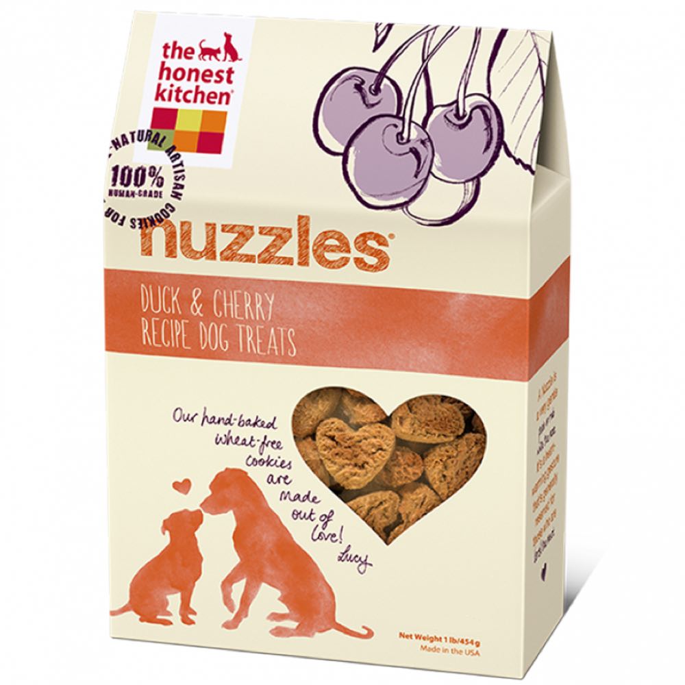 The Honest Kitchen Nuzzles Duck & Cherry Recipe Dog Treats 8oz - Kohepets