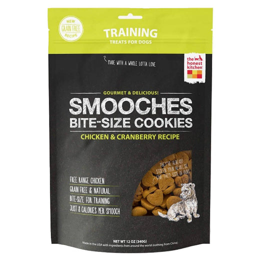 The Honest Kitchen Smooches Bite-Size Cookies Chicken & Cranberries Dog Treats 340g - Kohepets