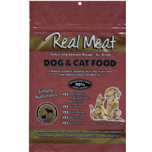 28% OFF 5oz: Real Meat Company Air-Dried Turkey & Venison Cat & Dog Food - Kohepets