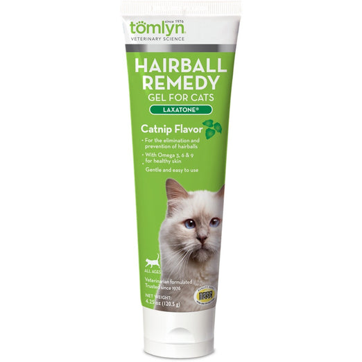 Tomlyn Laxatone Hairball Remedy Gel for Cats (Catnip Flavour) 4.25oz - Kohepets