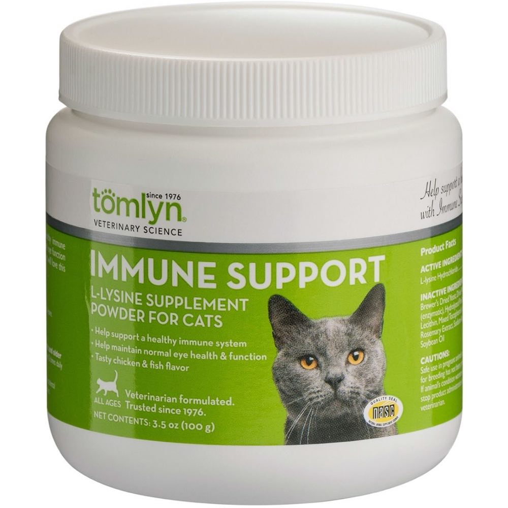 Tomlyn Immune Support L-Lysine Supplement Powder for Cats 3.5oz - Kohepets