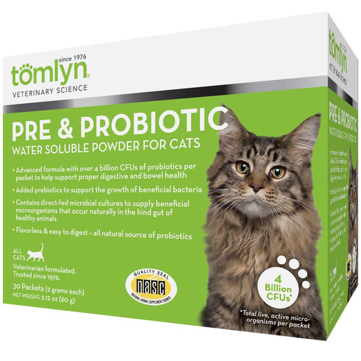 Tomlyn Pre & Probiotic Water Soluble Powder for Cats 60g - Kohepets