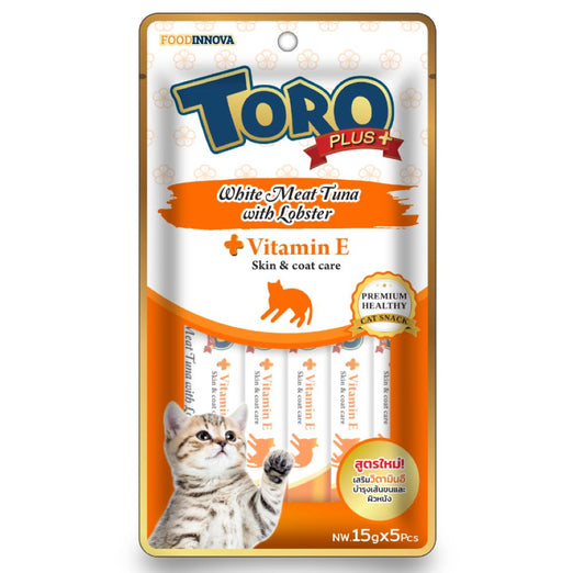 4 FOR $18: Toro Plus White Meat Tuna With Lobster & Vitamin E Liquid Cat Treats 75g