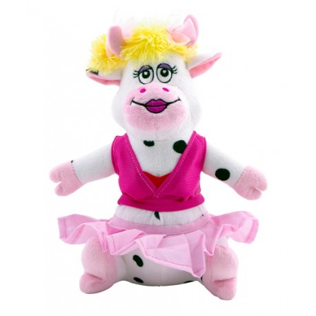 Dogit Luvz Cheerleader Cow with Squeaker Dog Toy - Kohepets