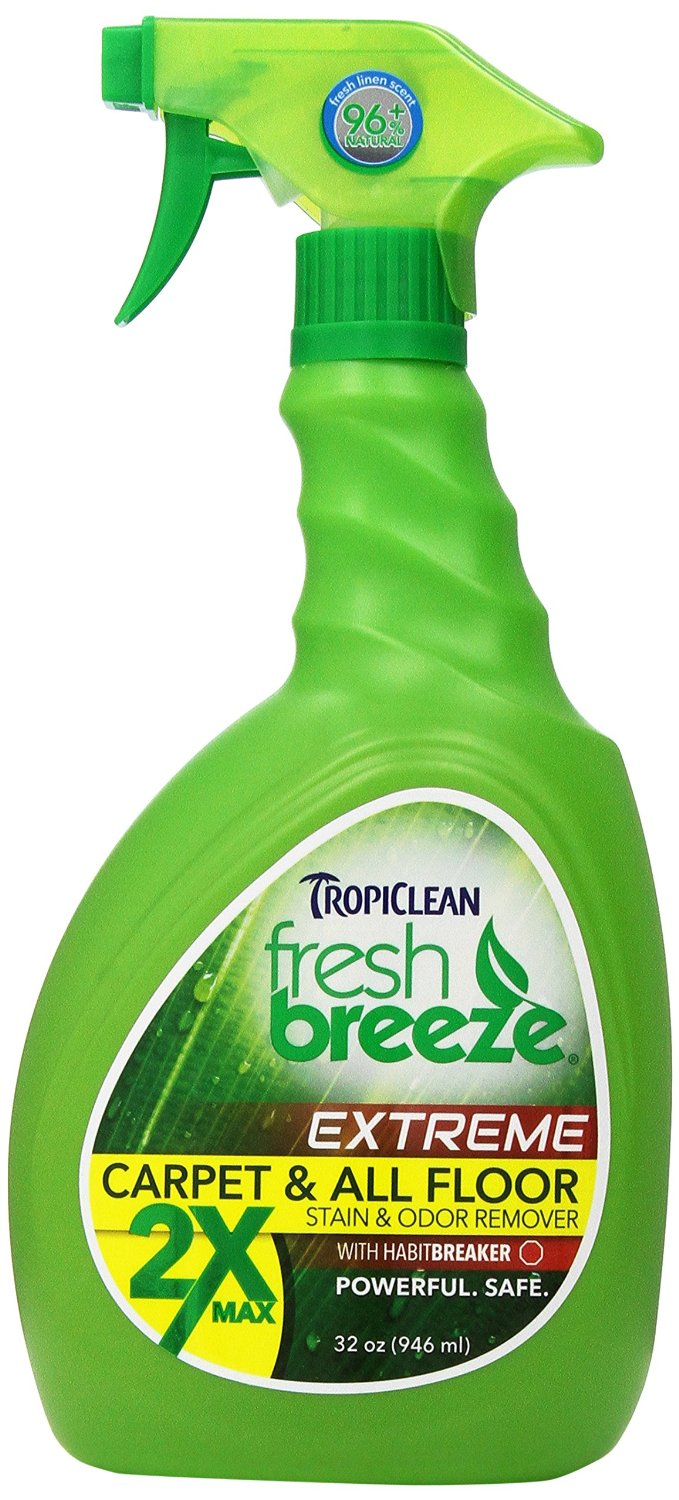 Tropiclean Fresh Breeze 2X Carpet and All Floor Stain & Odour Remover 32oz - Kohepets