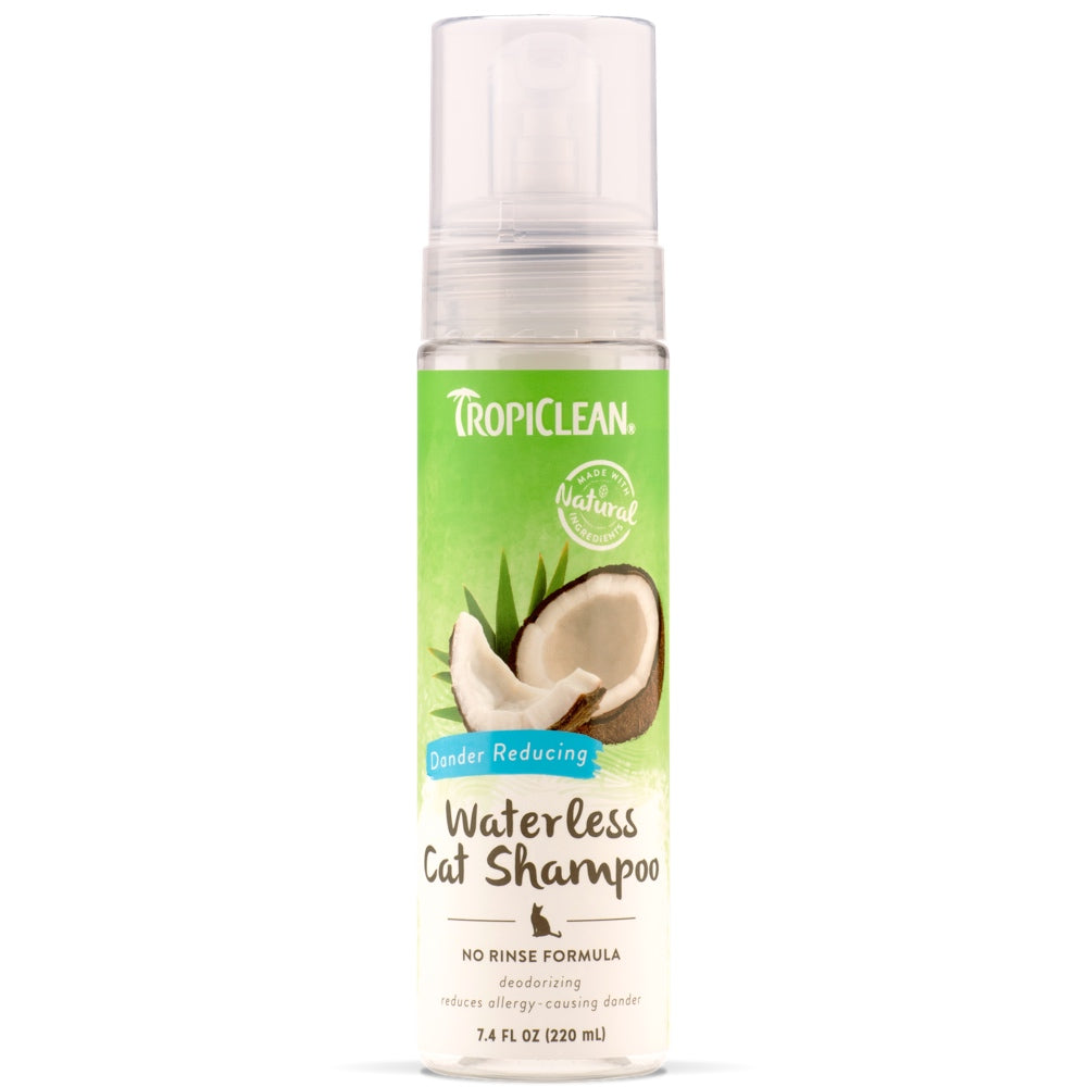 Tropiclean Dander Reducing Waterless Cat Shampoo 7.4oz - Kohepets