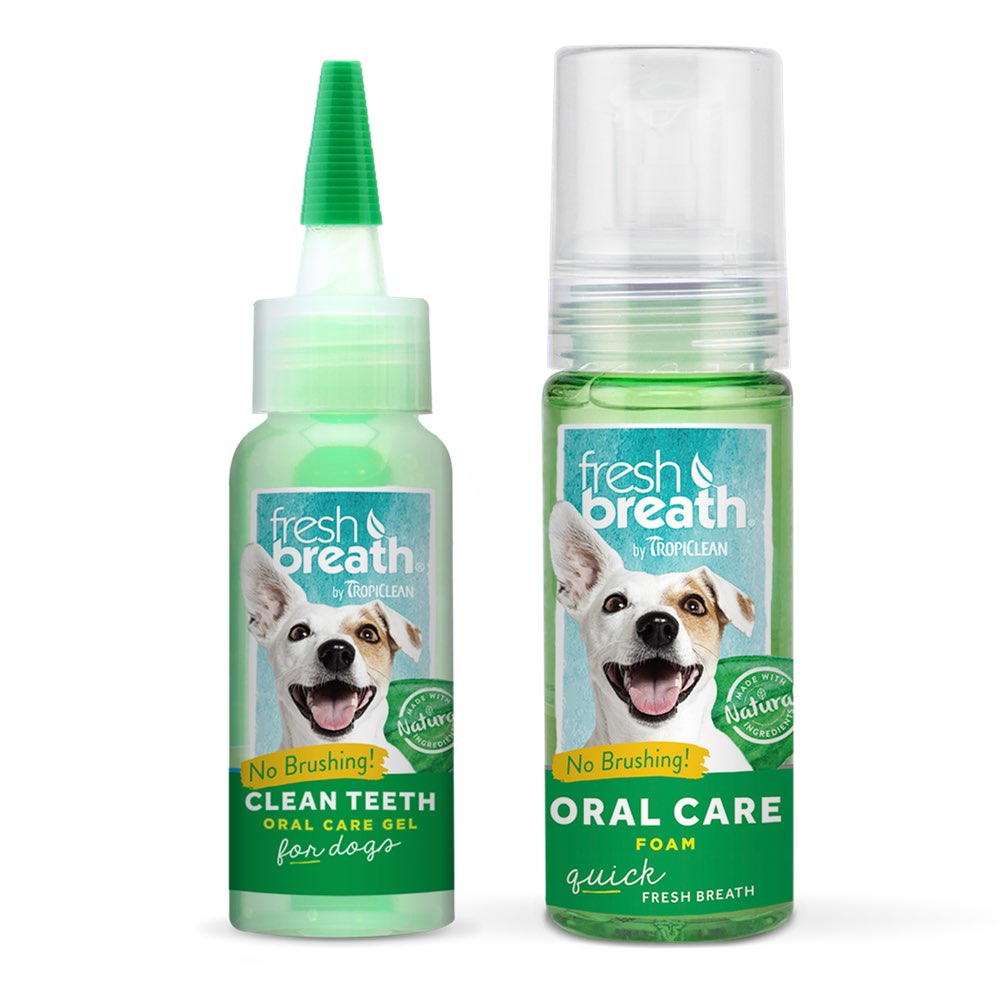 35% OFF: Tropiclean Fresh Breath Clean Teeth Oral Care Gel & Foam Bundle - Kohepets