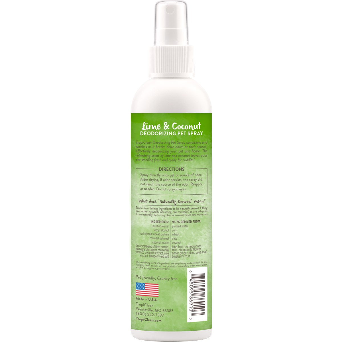 Tropiclean Lime & Coconut Deodorizing Pet Spray - Kohepets