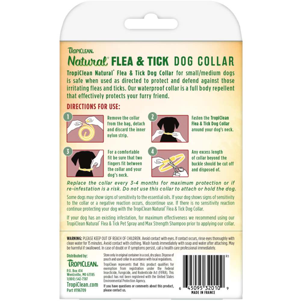 TropiClean Natural Flea & Tick Dog Collar - Kohepets