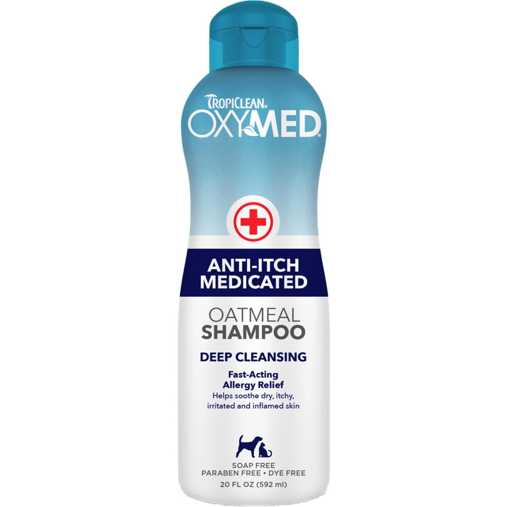 Tropiclean OxyMed Anti-Itch Medicated Oatmeal Shampoo for Cats & Dogs - Kohepets