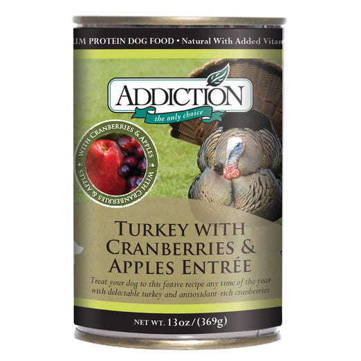 Addiction Turkey with Cranberries & Apples Entree Canned Dog Food 368g - Kohepets