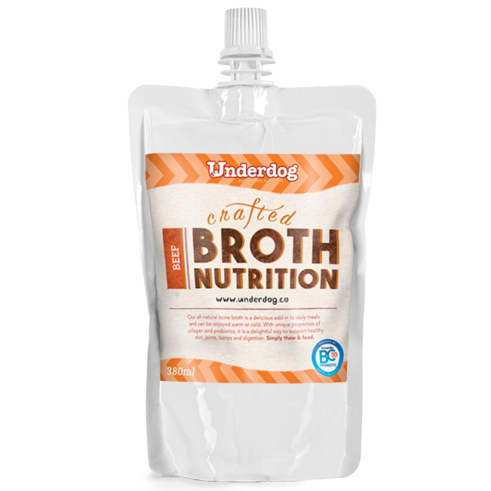 Underdog Bone Broth Beef Dog Food Topper (Frozen) 350ml - Kohepets