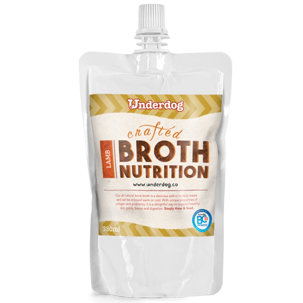 Underdog Bone Broth Lamb Dog Food Topper (Frozen) 350ml - Kohepets