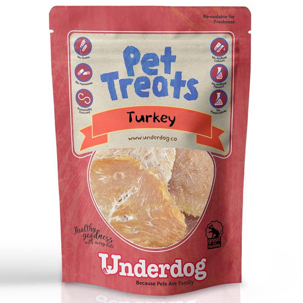Underdog Turkey Air Dried Dog Treats 80g - Kohepets