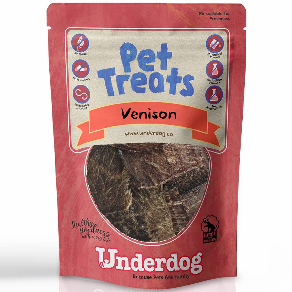 Underdog Venison Jerky Air Dried Dog Treats 60g - Kohepets