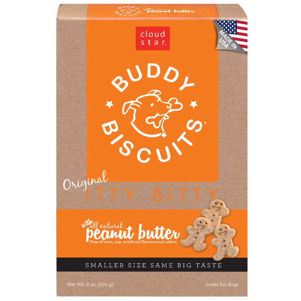 Cloud Star Itty Bitty Buddy Biscuits, Peanut Butter Dog Treats 227g - Kohepets