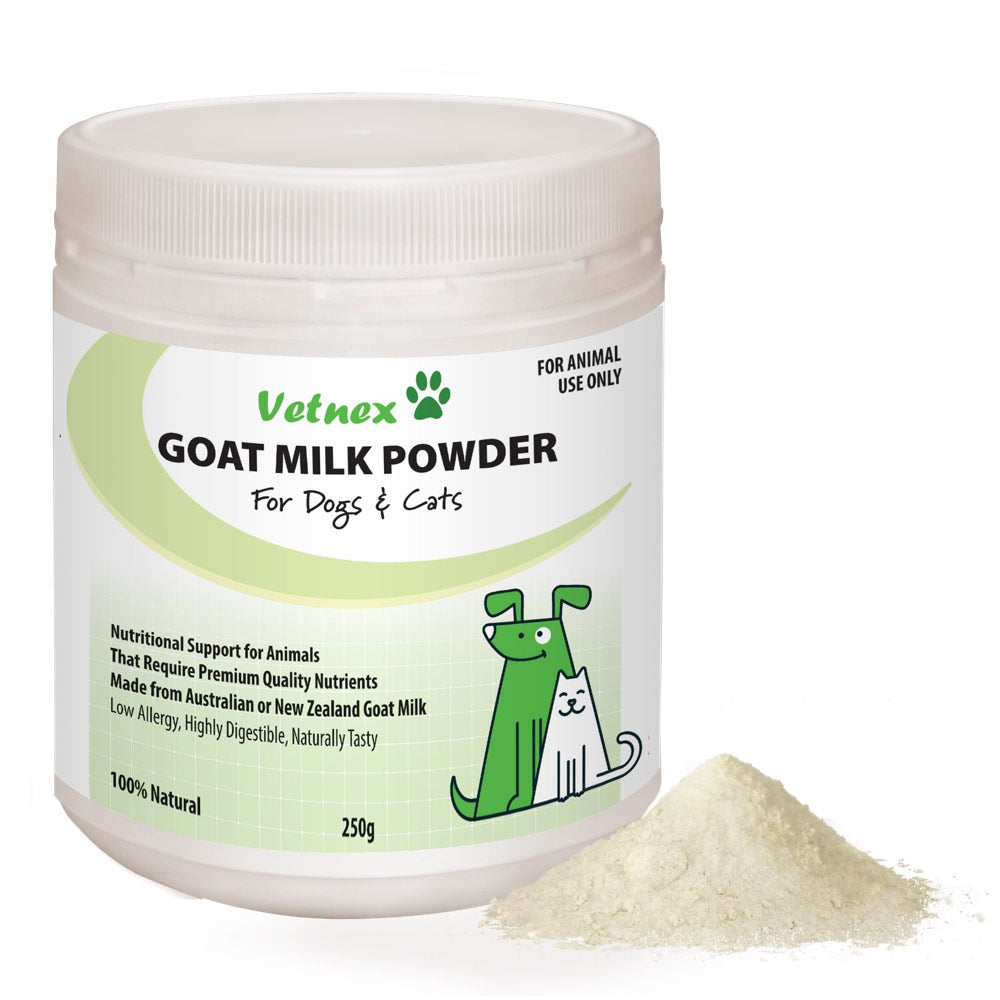 VetNex Goat Milk Powder Supplement For Cats & Dogs 250g - Kohepets