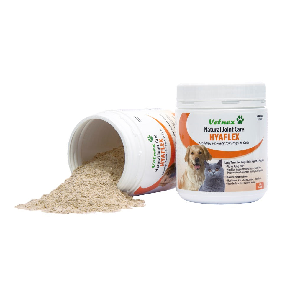 VetNex Hyaflex Mobility Powder for Dogs & Cats 200g - Kohepets