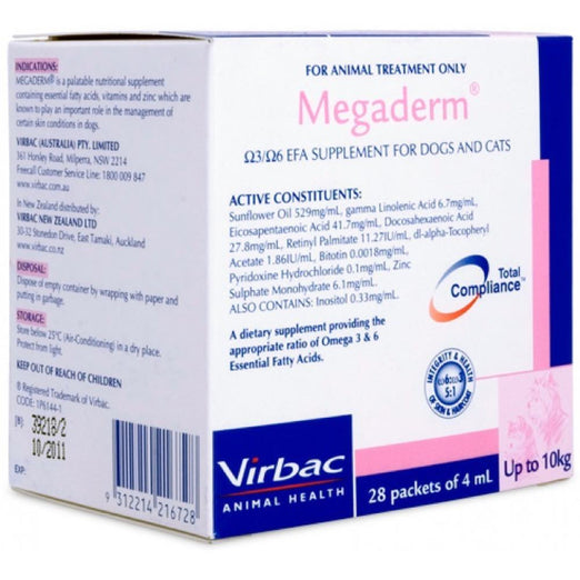 Virbac Megaderm Supplement for Cats & Dogs - Kohepets