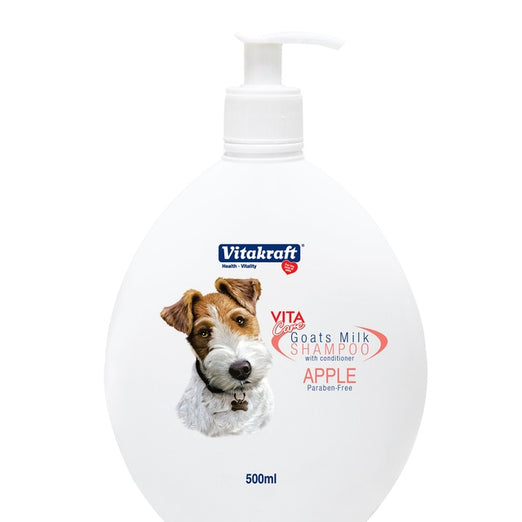 Vitakraft 2-in-1 Goat's Milk Shampoo For Dogs Apple 500ml - Kohepets