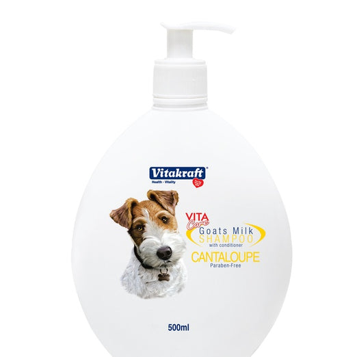 Vitakraft 2-in-1 Goat's Milk Shampoo For Dogs Cantaloupe 500ml - Kohepets