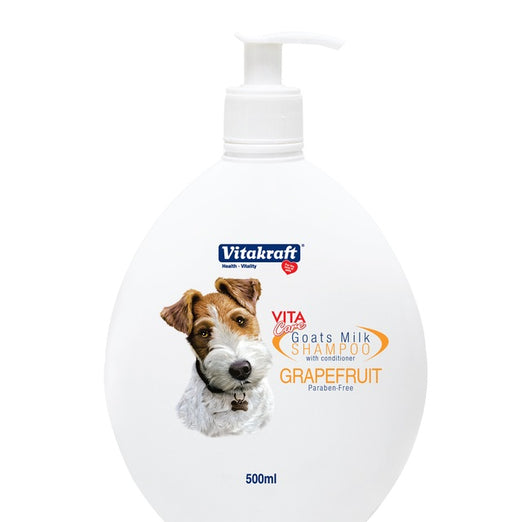Vitakraft 2-in-1 Goat's Milk Shampoo For Dogs Grapefruit 500ml - Kohepets