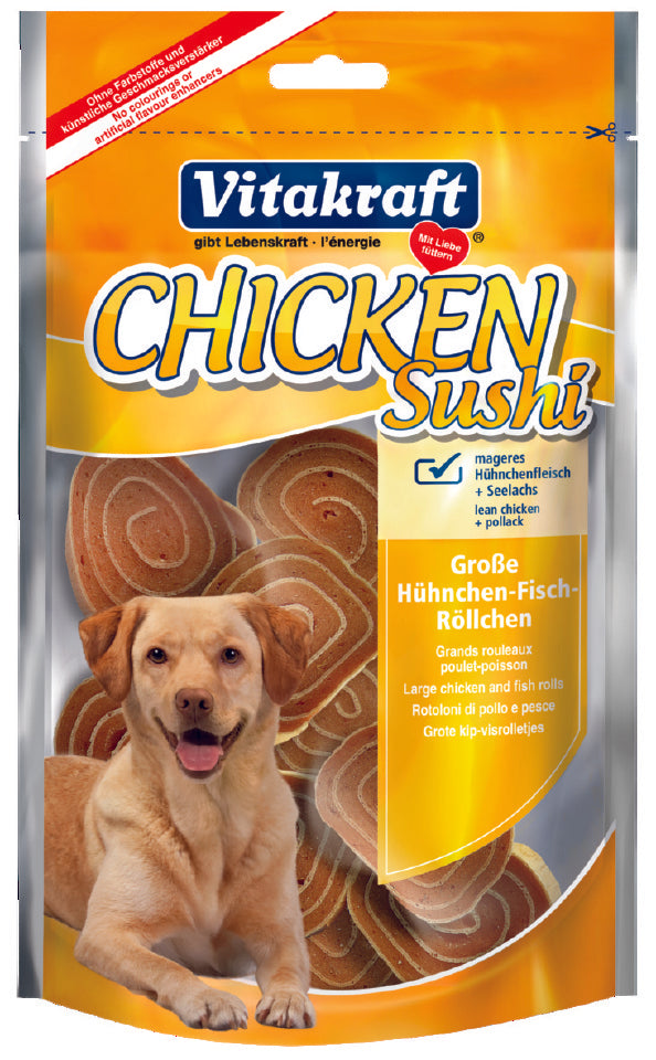Vitakraft Chicken Sushi Dog Treat 80g - Kohepets